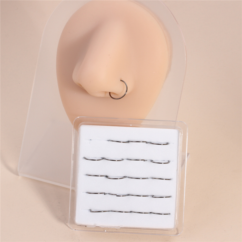 Jane stila deguna gredzens, minimalistisks dizains, apaļas formas, metāls, elektroplatēšana 18k, sievietēm