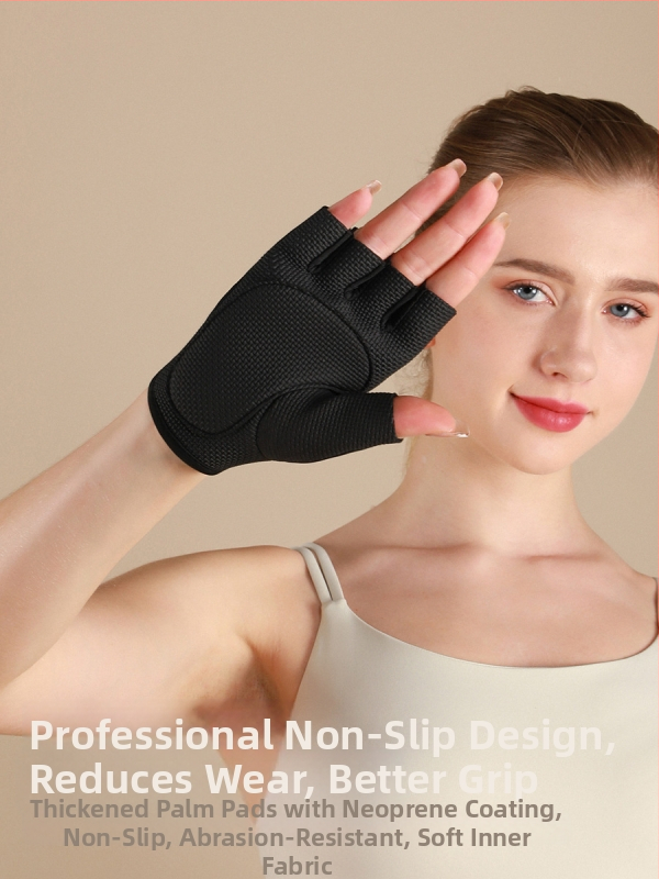 JINGBA Support Puspiržu pirkstu aizsargājošas cimdi – neilona plaukstas aizsardzība, piemērots velobraukšanai, svaru celšanai un kalnu kāpšanai