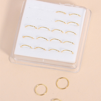 Deguna gredzens – minimālistisks apaļš ģeometrisks dizains, metāls, elektroplēšana 18K