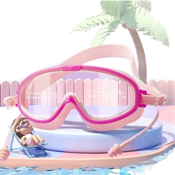 Ochelari de înot pentru copii, antiaburire, cadru mare, lentile din polipropilenă
