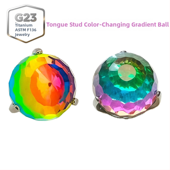 Pīrsinga juvelierizstrādājums: titāna sakausējums, ģeometriska forma, pulēts virsma, unisex, pirsingi mēlei, lūpām un ausīm