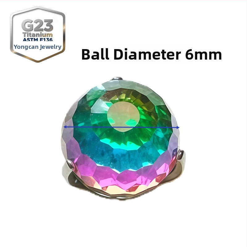 Pīrsinga juvelierizstrādājums: titāna sakausējums, ģeometriska forma, pulēts virsma, unisex, pirsingi mēlei, lūpām un ausīm