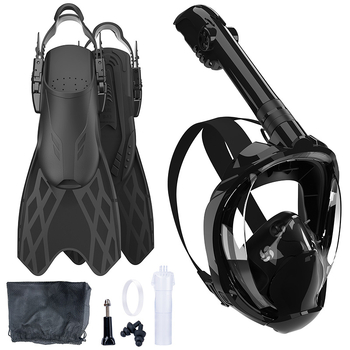 Viso veido nardymo kaukė suaugusiems, prieš rūką, dizainas prieš užspringimą, reguliuojami plūdavimai (silicon/TPR/PP) — kodas Q6+LGC