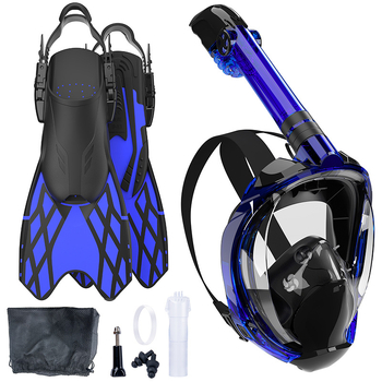 Viso veido nardymo kaukė suaugusiems, prieš rūką, dizainas prieš užspringimą, reguliuojami plūdavimai (silicon/TPR/PP) — kodas Q6+LGC