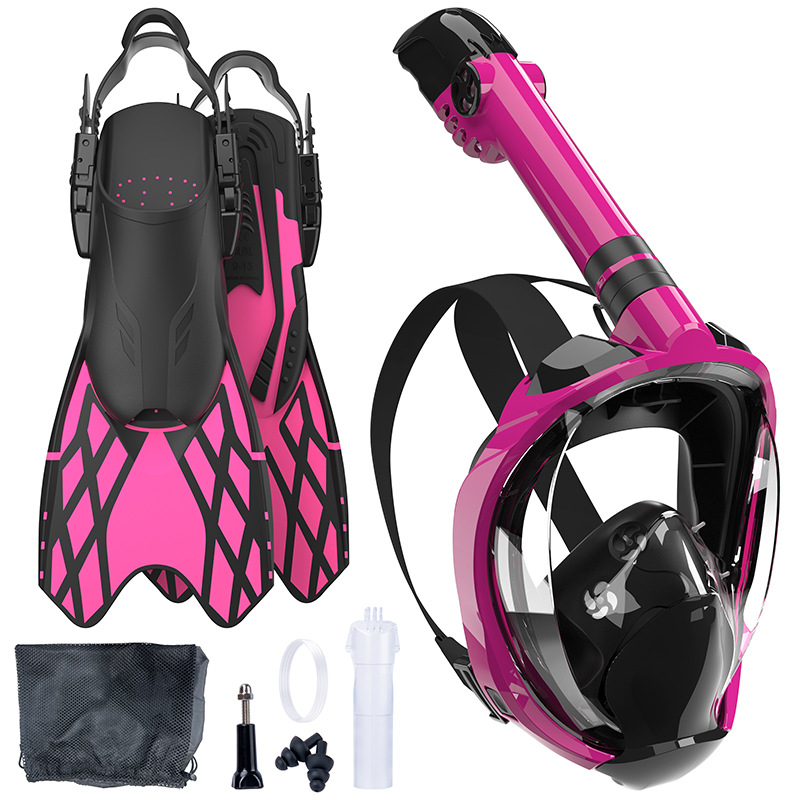 Viso veido nardymo kaukė suaugusiems, prieš rūką, dizainas prieš užspringimą, reguliuojami plūdavimai (silicon/TPR/PP) — kodas Q6+LGC