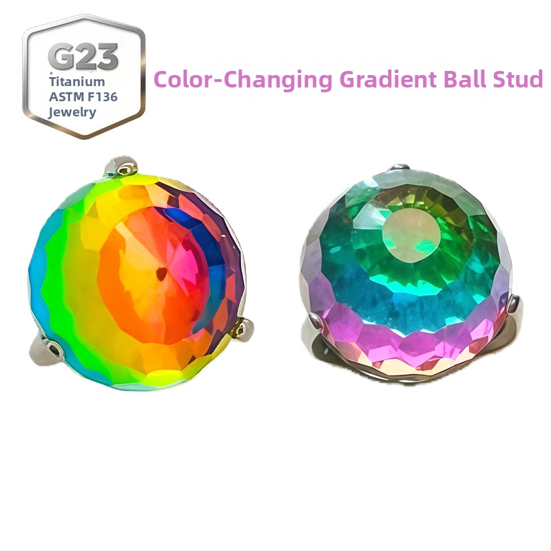 Titāna sakaļējums, pulētas geometrijas pirsinga rotaslietas mēlei, lūpām un ausīm