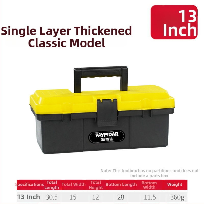 Instrumentu kaste ar 3 slāņu saliekamu dizainu, rūpnieciski kvalitatīva, pārnēsājama elektriķiem un apkopes vajadzībām