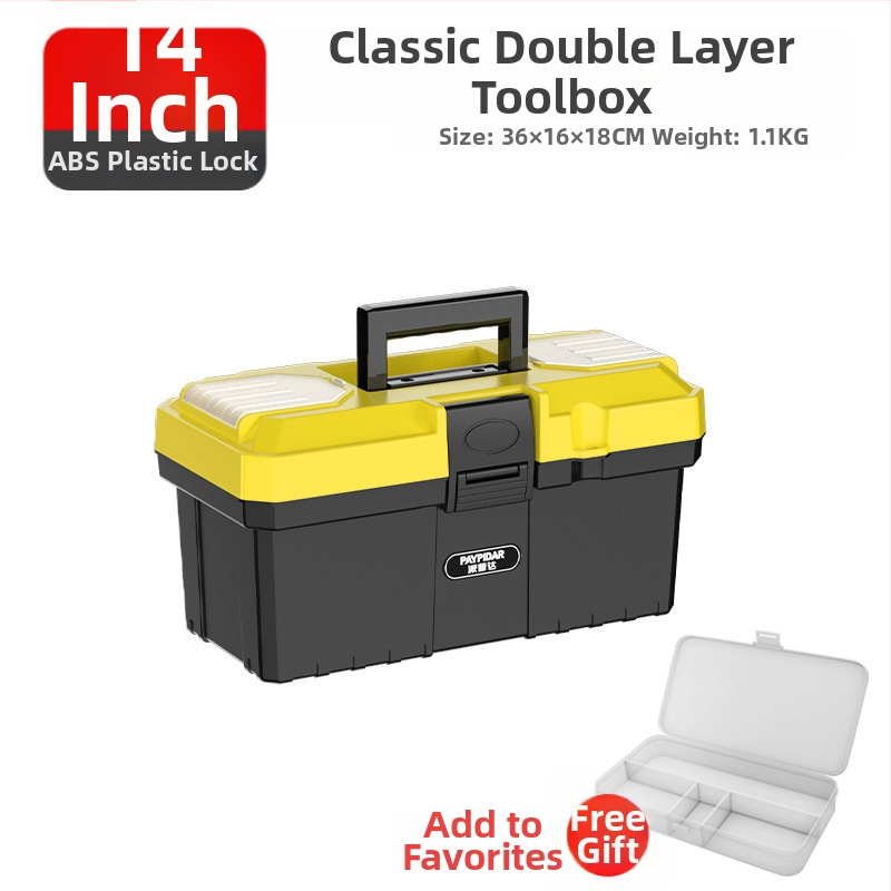 Instrumentu kaste ar 3 slāņu saliekamu dizainu, rūpnieciski kvalitatīva, pārnēsājama elektriķiem un apkopes vajadzībām