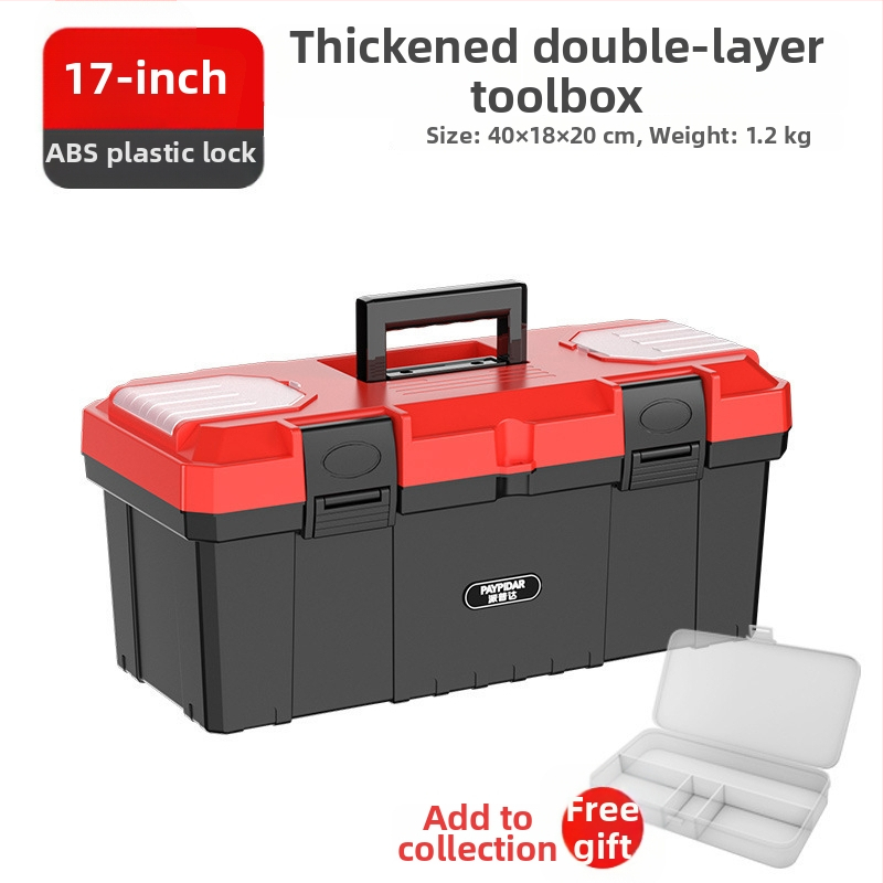 Instrumentu kaste ar 3 slāņu saliekamu dizainu, rūpnieciski kvalitatīva, pārnēsājama elektriķiem un apkopes vajadzībām