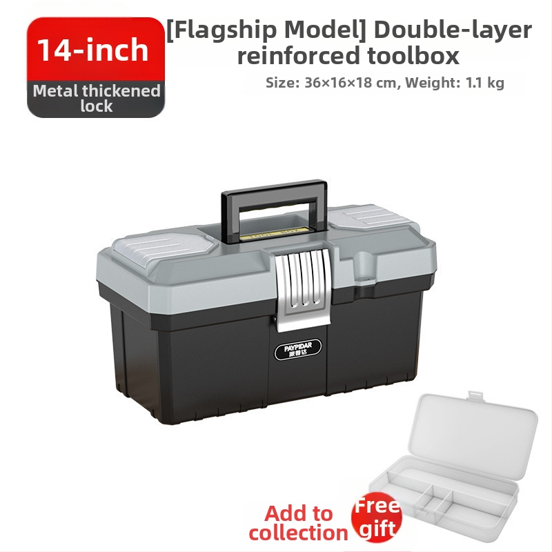 Instrumentu kaste ar 3 slāņu saliekamu dizainu, rūpnieciski kvalitatīva, pārnēsājama elektriķiem un apkopes vajadzībām