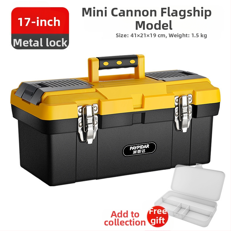 Instrumentu kaste ar 3 slāņu saliekamu dizainu, rūpnieciski kvalitatīva, pārnēsājama elektriķiem un apkopes vajadzībām