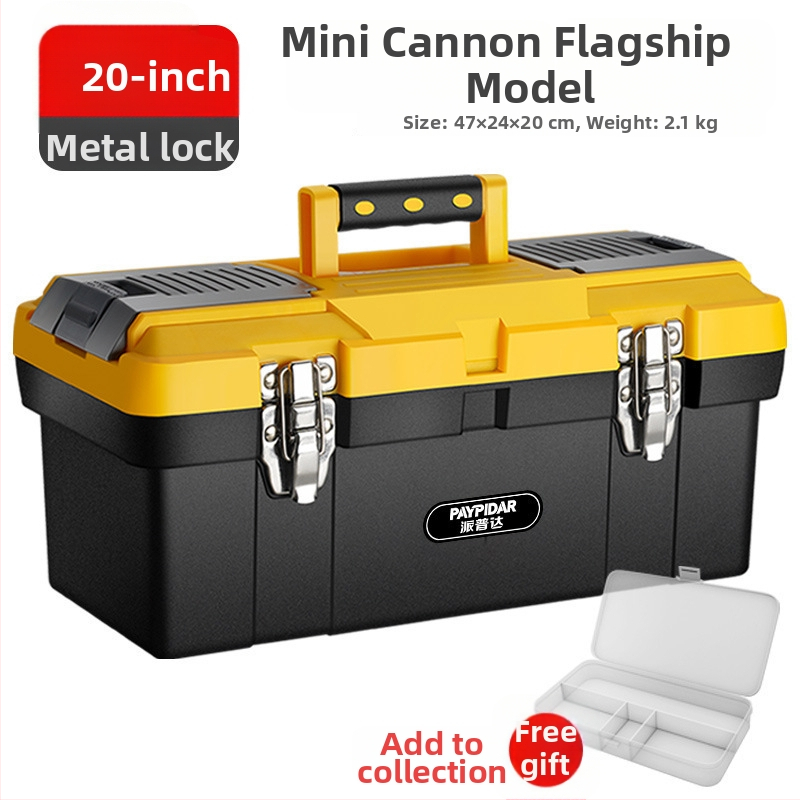 Instrumentu kaste ar 3 slāņu saliekamu dizainu, rūpnieciski kvalitatīva, pārnēsājama elektriķiem un apkopes vajadzībām