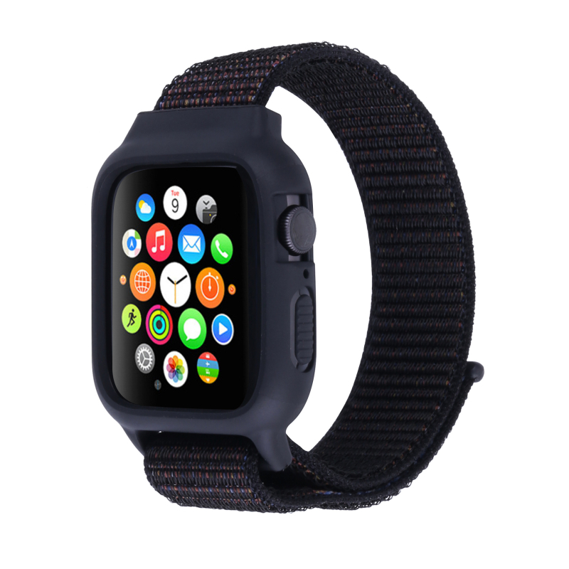 Apple Watch Nylon Loop ενσωματωμένο προστατευτικό κάλυμμα και λουράκι — υφαντό υλικό, προσαρμοσμένη διεπαφή