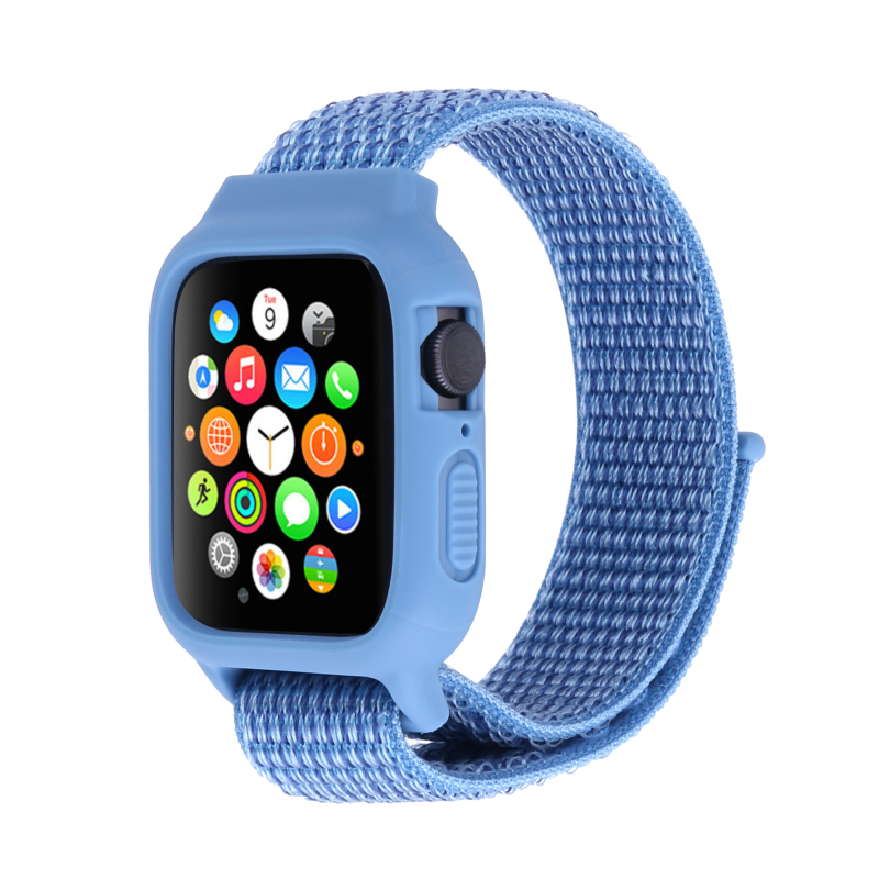 Apple Watch Nylon Loop ενσωματωμένο προστατευτικό κάλυμμα και λουράκι — υφαντό υλικό, προσαρμοσμένη διεπαφή