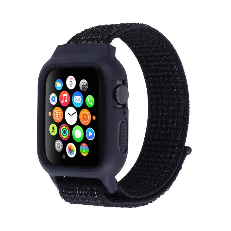 Apple Watch Nylon Loop ενσωματωμένο προστατευτικό κάλυμμα και λουράκι — υφαντό υλικό, προσαρμοσμένη διεπαφή