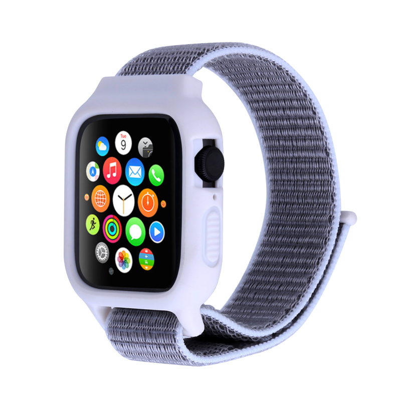 Apple Watch Nylon Loop ενσωματωμένο προστατευτικό κάλυμμα και λουράκι — υφαντό υλικό, προσαρμοσμένη διεπαφή