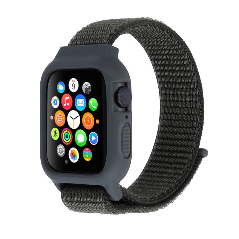 Apple Watch Nylon Loop ενσωματωμένο προστατευτικό κάλυμμα και λουράκι — υφαντό υλικό, προσαρμοσμένη διεπαφή