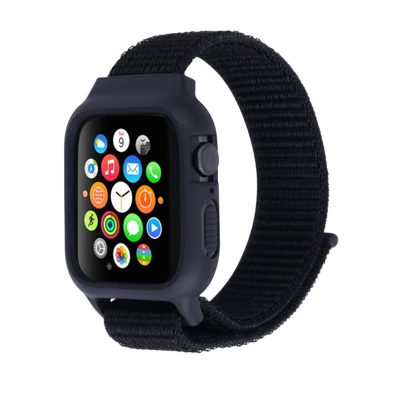 Apple Watch Nylon Loop ενσωματωμένο προστατευτικό κάλυμμα και λουράκι — υφαντό υλικό, προσαρμοσμένη διεπαφή
