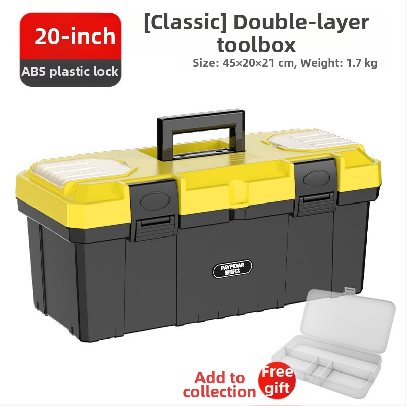 Trīs līmeņu saliekamā instrumentu kaste, rūpnieciskā klase, piemērota transportlīdzekļiem un elektriķu apkalpei