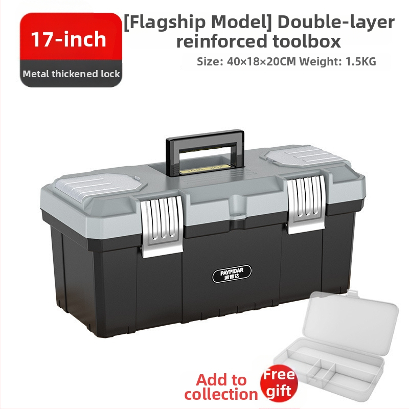 Trīs līmeņu saliekamā instrumentu kaste, rūpnieciskā klase, piemērota transportlīdzekļiem un elektriķu apkalpei