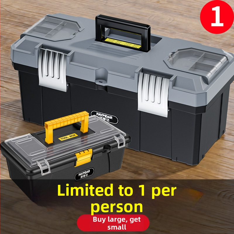 Trīs līmeņu salokāma instrumentu kaste, rūpnieciskās kvalitātes, paredzēta automobiļu uzstādīšanai elektroservisam