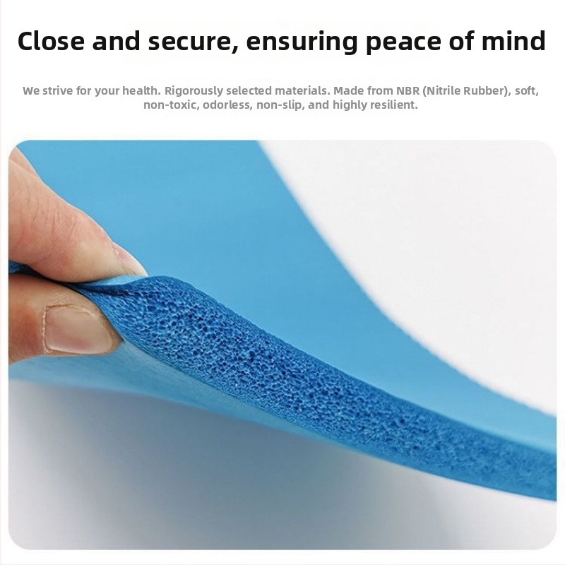 Joga kilimėlis, neslidus, mažas, nešiojamas, kelio kilimėlis, 8 mm storis, vienodos tekstūros