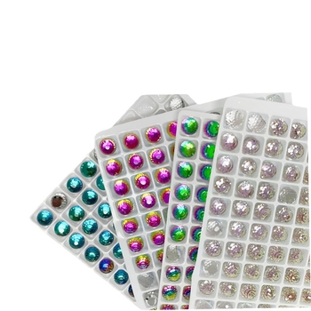 Unisex lūpu stud auskari – titāna sakausējums + kristāls, roku darbs, ģeometriska forma, mirgojošā bumbu sērija