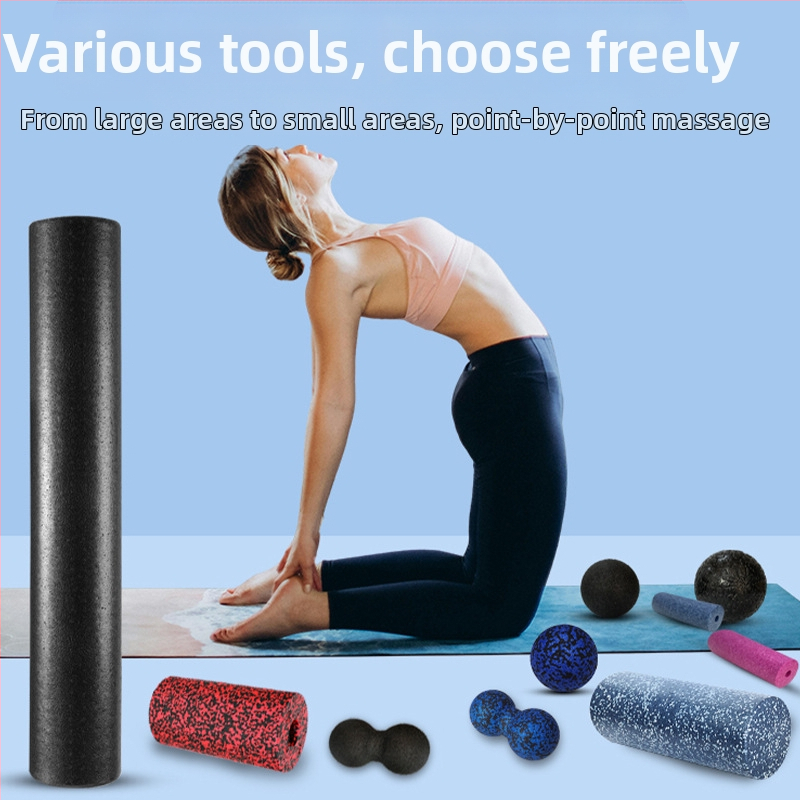 Foam Roller muskuļu relaksācijai un jogai – stingra gluda virsma, materiāls: EPP, zīmols Yun gong
