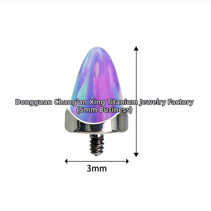 Star Titanium G23 auskari – universāli, vienkāršs pulējums, viļņota mala, smails konuss piercing juvelierizstrādājumi