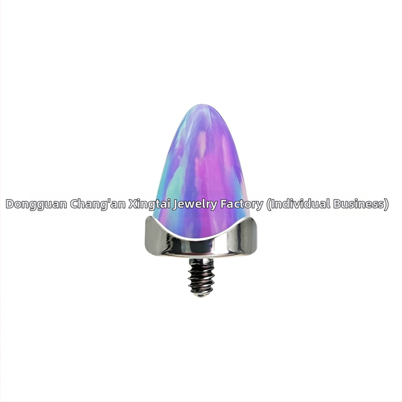 Star Titanium G23 auskari – universāli, vienkāršs pulējums, viļņota mala, smails konuss piercing juvelierizstrādājumi