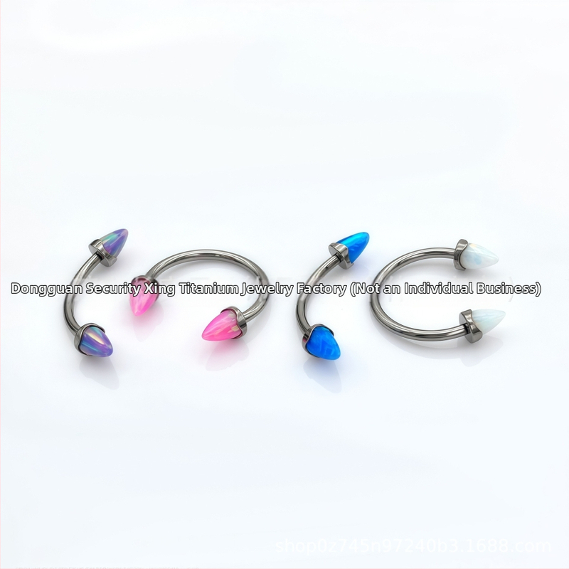 Auskari no G23 titāna (ASTM F136), pulēti, unisex dizains, Star titanium