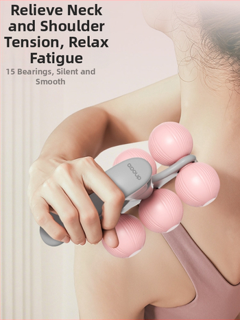 Gredzenveida kāju masieris, kompakts rokas masāžas ierīce ar 6 riteņiem priekš mājas jogas un relaksācijas (PP materiāls, 250 g)