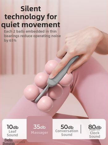 Gredzenveida kāju masieris, kompakts rokas masāžas ierīce ar 6 riteņiem priekš mājas jogas un relaksācijas (PP materiāls, 250 g)