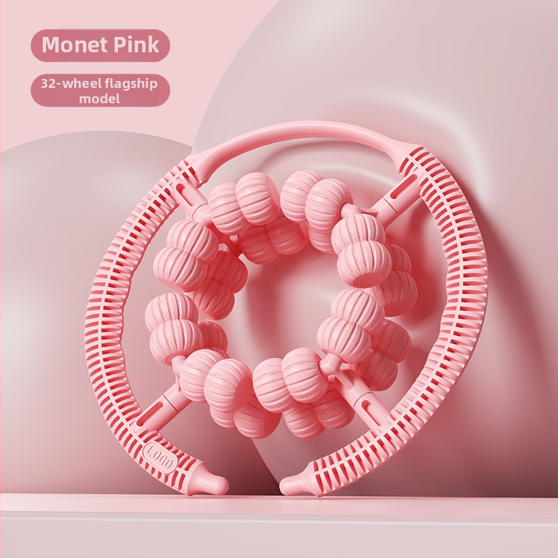 Kāju svara samazināšanas ierīce ar gredzenveida kāju stiprinājumu un 32 riteņiem kāju masāžas rulītim (ABS)