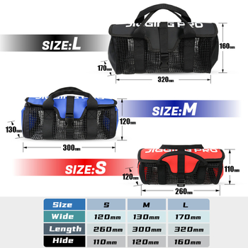 Jūros žvejybos krepšys - didelė talpa, PVC tinklas, atspari vandeniui