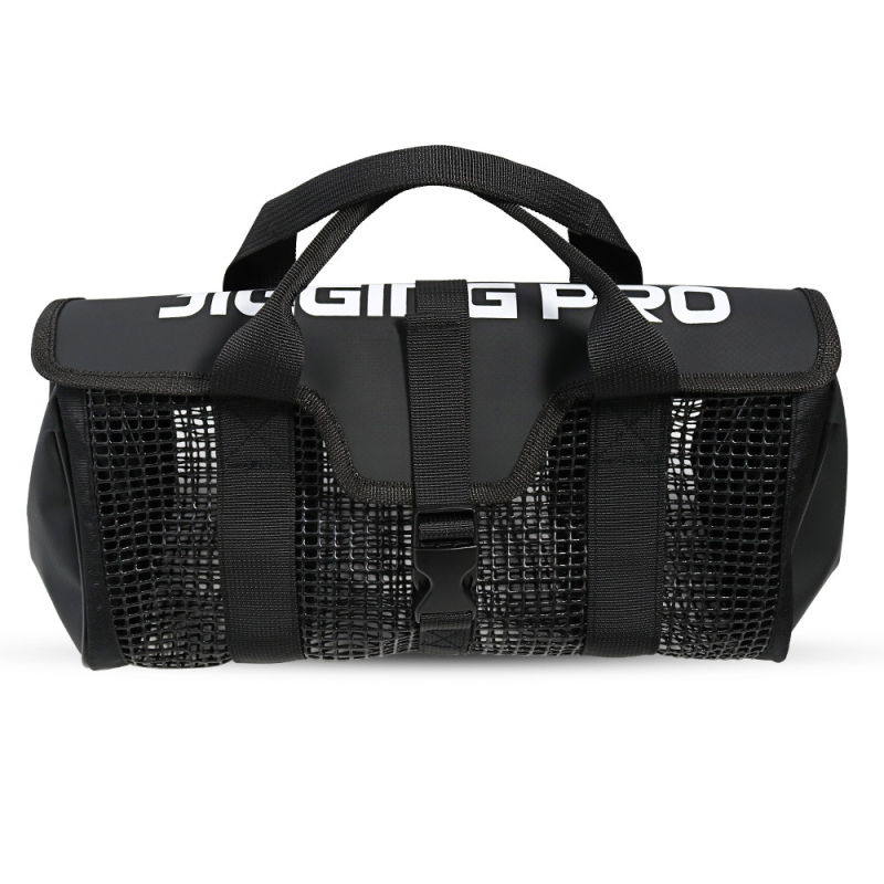 Jūros žvejybos krepšys - didelė talpa, PVC tinklas, atspari vandeniui