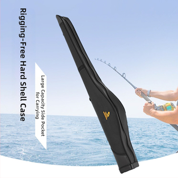 Kaisen meškerių dėklas su tvirtu korpusu, peties diržu, nailono audinys, atsparus vandeniui