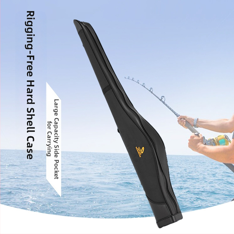 Kaisen meškerių dėklas su tvirtu korpusu, peties diržu, nailono audinys, atsparus vandeniui