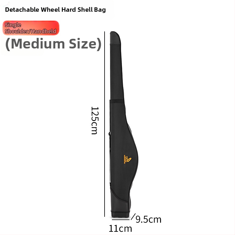 Kaisen meškerių dėklas su tvirtu korpusu, peties diržu, nailono audinys, atsparus vandeniui