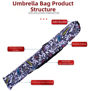 Összecsukható horgász esernyő táska oldalsó zsebbel – Oxford anyag, horgász felszerelés tárolása, Kingway Fishing Gear