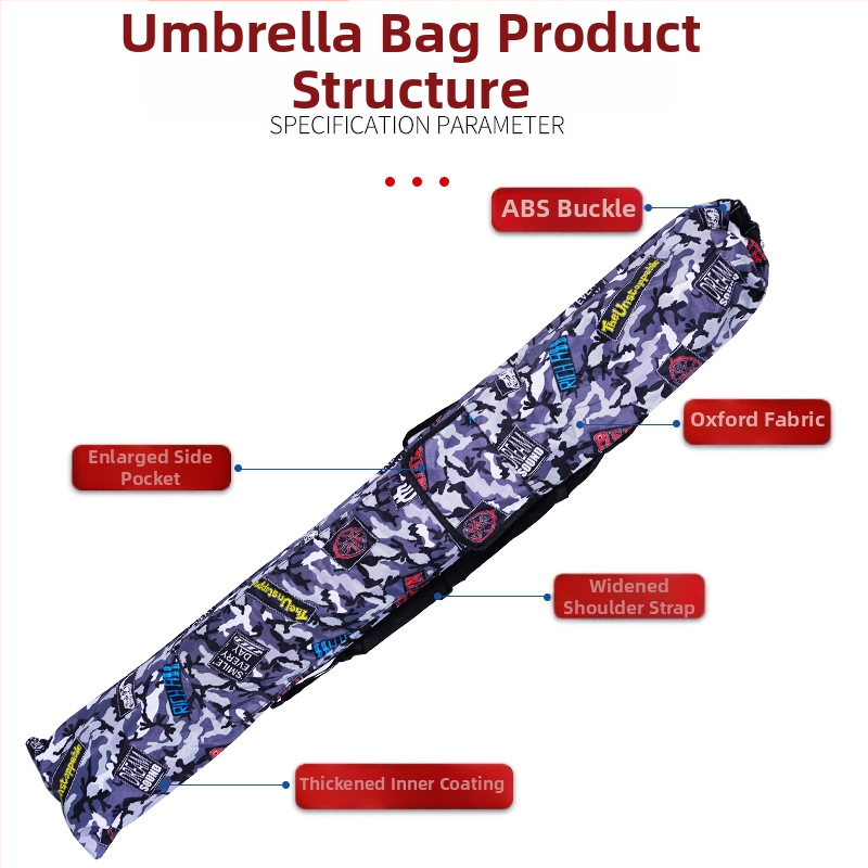 Összecsukható horgász esernyő táska oldalsó zsebbel – Oxford anyag, horgász felszerelés tárolása, Kingway Fishing Gear