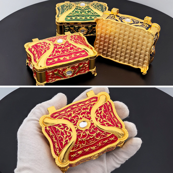 Kutija za nakit T30, legura, pravokutna, elegantan cvjetni uzorak, pogodna kao dar za vjenčanje, uspomena na putovanje i beneficije za zaposlenike