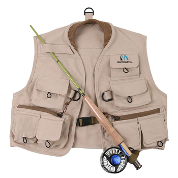 MAXCATCH Bērnu makšķerēšanas vesta, ārēja daudzfunkcionāla makšķerēšanai, poliestera audums