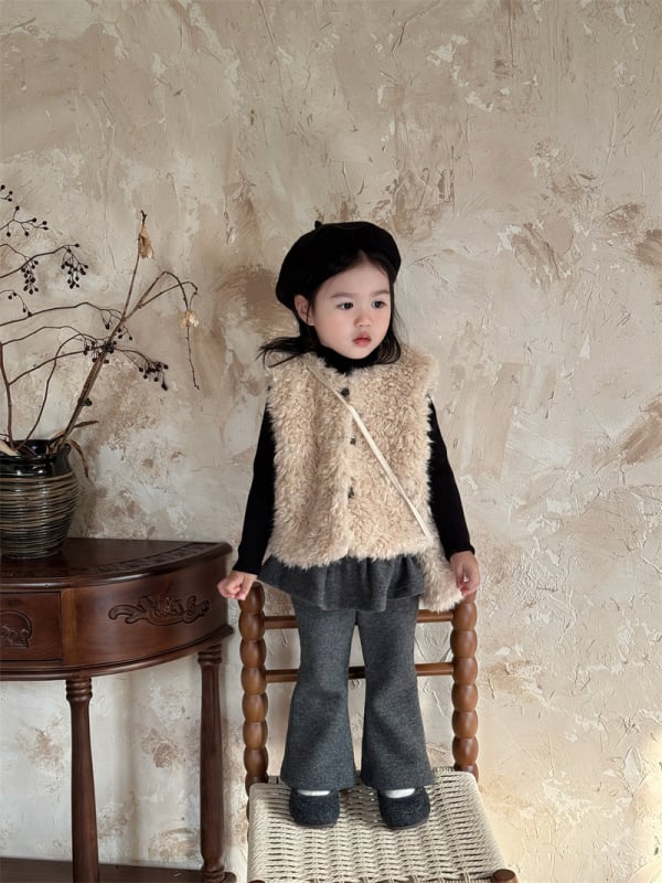 Dievčenská vesta v kórejskom štýle, kardigán, hrubá látka, zapínanie na jeden rad gombíkov, vek 3–8 rokov