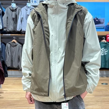 Vjetrovka s kapuljačom - Corduroy materijal, glavni materijal acetat vlakna, lagana, zatvarač sprijeda, proljeće