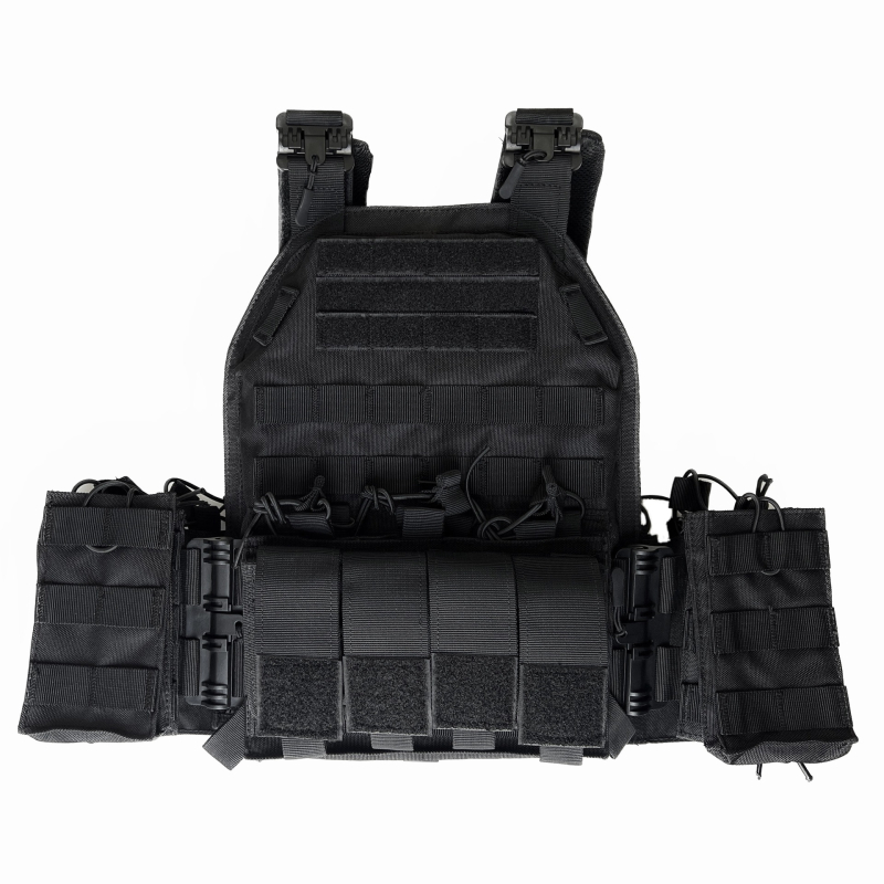 Тактическа жилетка с камуфлаж, устойчива на износване, с система за бързо освобождаване, Oxford плат, многофункционална защитна екипировка за открито