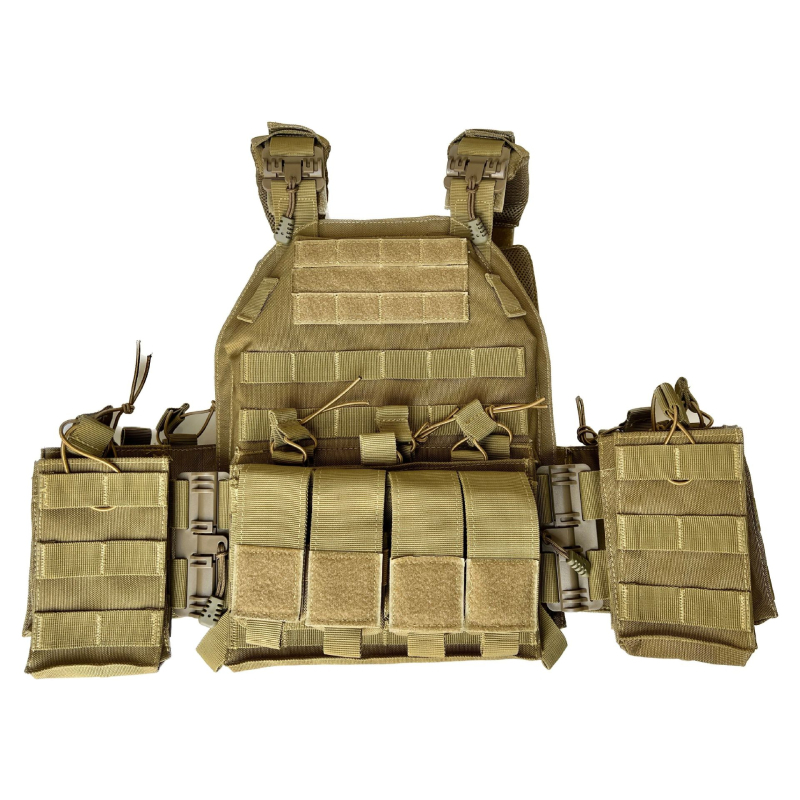 Тактическа жилетка с камуфлаж, устойчива на износване, с система за бързо освобождаване, Oxford плат, многофункционална защитна екипировка за открито