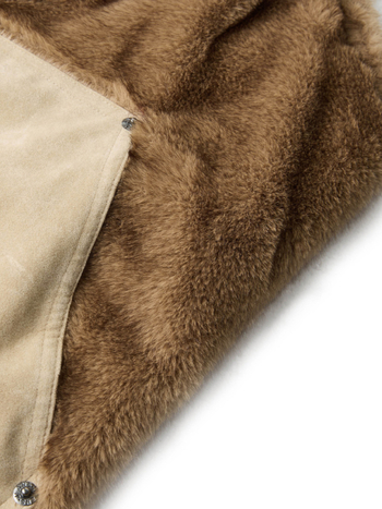 Αντιστρέψιμο γιλέκο από τεχνητή γούνα μίνκ, με γιακά τύπου λαπέλ, κλείσιμο με κουμπιά σε μία σειρά, επένδυση πολυεστερική, για χειμώνα