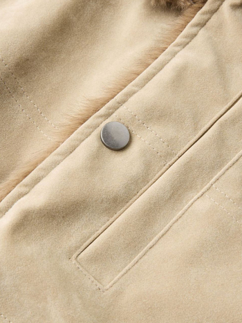 Αντιστρέψιμο γιλέκο από τεχνητή γούνα μίνκ, με γιακά τύπου λαπέλ, κλείσιμο με κουμπιά σε μία σειρά, επένδυση πολυεστερική, για χειμώνα