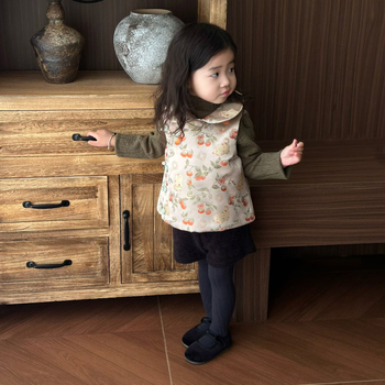 Gyerekeknek szóló hanfu-stílusú mellény Tang ruhához, macskás jacquard mintával, ujjatlan, pamut-kevert anyagból, 3–8 éveseknek, őszi 2025